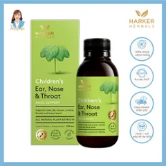 Siro Tai Mũi Họng cho bé thực phẩm bảo vệ sức khỏe HARKER HERBALS Children's Ear Nose & Throat 150ml 739476