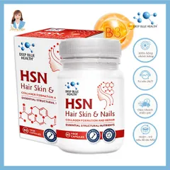 Viên uống ngăn rụng tóc, dưỡng móng New Zealand Deep Blue Health HSN Hair Skin & Nails 30 viên