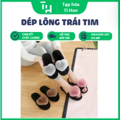 Dép lông trái tim (Màu ngẫu nhiên) (TH371)