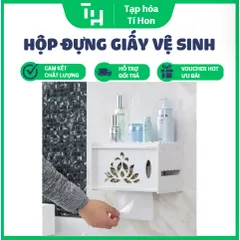 Hộp đựng giấy nhà vệ sinh có kệ đựng vật dụng (TH400)