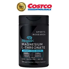 Viên uống bổ sung Magie Sports Research Magtein Magnesium L-Threonate 2000mg 135 viên chính hãng Mỹ
