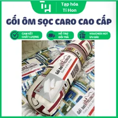 Gối ôm hơi sọc caro cao cấp (TH467)