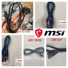 Dây Nguồn Sạc Laptop MSI Chính Hãng 2 Chân Cắm - Đầy Đủ Chất Lượng và Tương Thích 100% với Thiết Bị Bạn