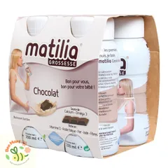 Sữa bầu Matilia Vị socola Sữa Bầu Pha Sẵn Bổ Sung Dưỡng Chất Cho Bé (Lốc 4 hộp) 200ml