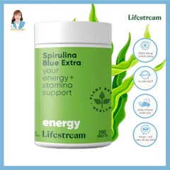 Viên uống tảo xoắn bổ sung vitamin khoáng chất New Zealand Lifestream Spirulina Blue Extra 200 viên