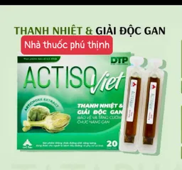 Actiso việt hộp 20 ống, hỗ trợ thanh nhiệt mát gan, nóng trong người, loại thơm ngon dễ uống