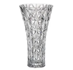 Lọ hoa Memphis trắng 30.5cm Crystal Bohemia