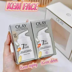 Set Kem Dưỡng Olay Total Effects 7in1 Ngày & Đêm 37ml x 2 - Kem Dưỡng Ẩm Chống Lão Ho'a Hiệu Quả từ Mỹ