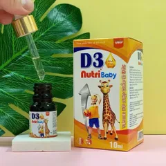 Vitamin D3 Nutribaby - Bổ Sung D3, Hỗ Trợ Hấp Thu Canxi Hiệu Quả, Giúp Trẻ Tăng Trưởng Chiều Cao Tốt