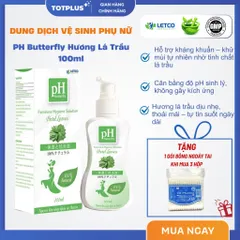 Dung Dịch Vệ Sinh Phụ Nữ PH Butterfly Hương Lá Trầu - Làm Sạch Dịu Nhẹ – Kháng Khuẩn – Cân Bằng pH