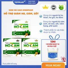 Siro Ho Cam Kingphar - Hỗ Trợ Giảm Ho, Cảm, Sốt - Thành Phần Từ Nguyên Liệu Thiên Nhiên
