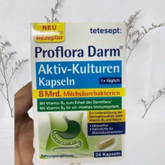 Viên uống men tiêu hóa tetesept Proflora Darm chứa 8 tỷ vi khuẩn axit lactic, vitamin B2, B6,B1 hộp 24 viên
