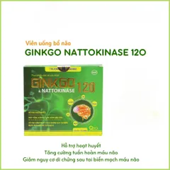 Viên uống bổ não GINKGO NATTOKINASE 120 lưu thông máu não, tăng cường trí nhớ, cải thiện giấc ngủ 01 hộp 100 viên