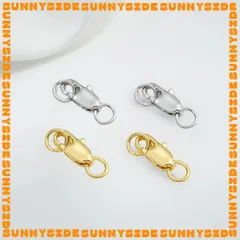 Khoá Càng Cua Mini Mạ Vàng 14K Cao Cấp 10mm Kèm Khoen Tròn Làm Trang Sức Handmade DIY