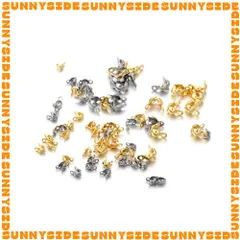 Gói 50 Cái Kẹp Vỏ Sò Inox Thép Không Gỉ Cao Cấp Chốt Đầu Dây Làm Trang Sức Handmade DIY