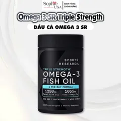 Dầu Cá Omega 3 SR Triple Strength 150 Viên - Hỗ Trợ Tim Mạch, Tăng Cường Trí Nhớ và Thị Lực, Giảm Cholesterol, Bảo Vệ Sức Khỏe Người Cao Tuổi