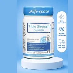 [Nhập khẩu] Life Space Triple Strength Probiotic 96 Billion CFU Giúp Bổ Sung Lợi Khuẩn - 30 Viên