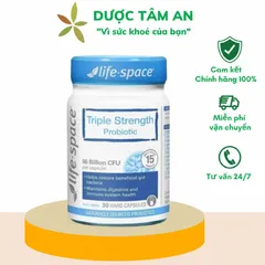[Nhập khẩu] Life Space Triple Strength Probiotic 96 Billion CFU - Viên Uống  Giúp Bổ Sung Lợi Khuẩn (30v)
