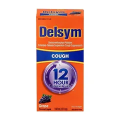  ho Delsym 12 Hour Cough Relief Day or Night 148ml cho người lớn và trẻ em 4+ (vị Nho)