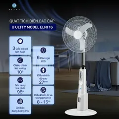 Quạt Tích Điện Dáng Đứng Cao Cấp U ULTTY ELNI 16