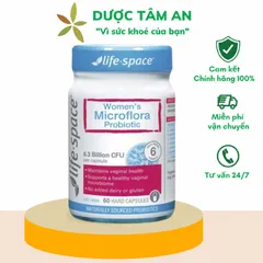[Nhập khẩu] Life Space Women's Microflora Probiotic Men Vi Sinh Phụ Khoa Cho Nữ (60 viên)