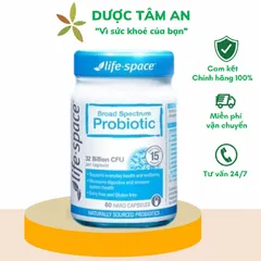 [Nhập khẩu] Men vi sinh Life Space Broad Spectrum Probiotic (Hộp 60v)