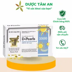 [Nhập Khẩu] PHARMA NORD D -Pearls Vitamin D3 1000IU hỗ trợ răng, xương, cơ hệ thống miễn dịch (80v)