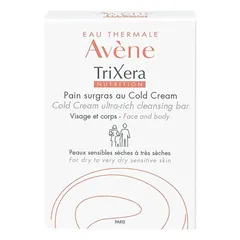 Xà Bông Tắm Rửa Mặt Avène TriXera Nutrition Cold Cream 100g cho Da Khô Nhạy Cảm NK chính hãng