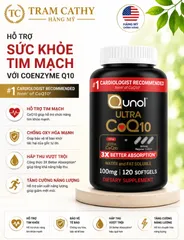 Qunol Ultra CoQ10 100mg 90 Viên/120 viên – Tăng Cường Năng Lượng và Bảo Vệ Tim Mạch Hiệu Quả, Hỗ Trợ Chống Oxy Hóa