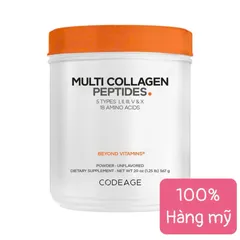 Bột Collagen Đa Nguồn Codeage Mỹ - Hỗ Trợ Da, Tóc, Móng và Xương Khớp với 5 Type Collagen và 18 Axit Amin Thiết Yếu