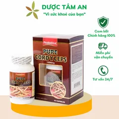 [Nhập khẩu] Pharmekal Pure Cordyceps - Viên uống Đông trùng hạ thảo giúp tăng cường sức đề kháng (hộp 60v)