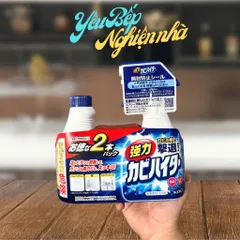 ( Combo 01 Xịt Tẩy Trắng + 01 Chai Dự Phòng ) Vật Dụng Nhà Bếp Dạng Bọt Lion 400g Chống Khuẩn, Khử Mùi ( Nhật Bản )