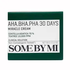 Kem mụn Some By Mi AHA-BHA-PHA 30 Days Miracle Cream - Giảm mụn hiệu quả từ tràm trà, rau má, dưỡng ẩm da mềm mịn NK chính ngạch