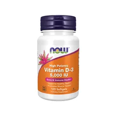 Viên Uống NOW Vitamin D-3 5000 IU (125 mcg) 120 viên NK chính ngạch Mỹ