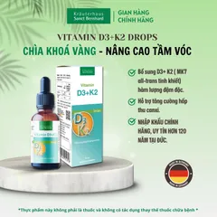 Vitamin D3K2 Drops 10ml - Tăng Cường Hấp Thu Canxi, Hỗ Trợ Xương Và Răng Khỏe Mạnh - Thương Hiệu Sanct Bernhard
