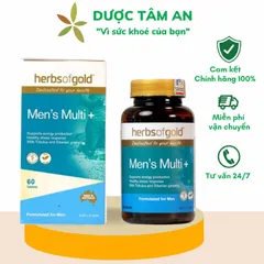 [Nhập khẩu] Viên uống bổ sung Multivitamin cho nam giới Herbs of Gold Men’s Multi+ (Lọ 60 viên)