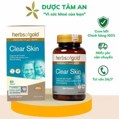 [Nhập khẩu] Viên uống thải độc da giảm mụn Herbs Of Gold Clear Skin (Lọ 60 viên)