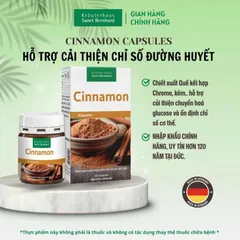 Viên uống hỗ trợ ổn định đường huyết Cinnamon Capsules - Sanct Bernhard Đức 30 viên - Giúp cân bằng glucose tự nhiên