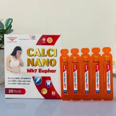 CALCI NANO MK7 Euphar cho mẹ bầu và trẻ em - Bổ sung Canxi Kẽm và Vitamin