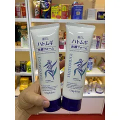 SỮA RỬA MẶT HATOMUGI MOISTURIZING & FACIAL FOAM CHIẾT XUẤT Ý DĨ LÀM SÁNG DA 170g