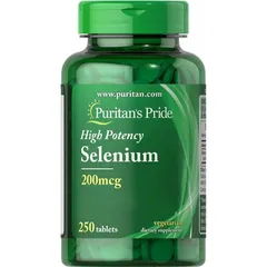 Viên uống Puritan's Pride High Potency Selenium 200mcg - Hỗ trợ tăng cường sức đề kháng, 250 viên Date Xa NK