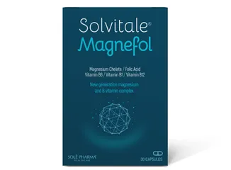 (Có tem Châu Âu) Viên Uống Magie Hữu Cơ Solvitale Magnefol Kết Hợp Magie Bisglycinate và Vitamin Nhóm B Hỗ Trợ Giảm Căng Thẳng, Chuột Rút Giúp Ngủ Sâu Giấc