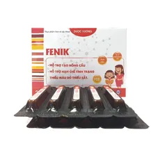 Sắt Dạng Nước Fenik Dược Vương - Hỗ Trợ Bổ Máu, Cung Cấp Sắt III, Acid Folic, Vitamin B6, B12 - Hộp 20 Ống 10ml Date Xa NK