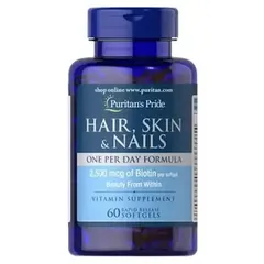 Viên Uống Puritan's Pride Hair Skin & Nails One Per Day 2500 mcg Date Xa NK Mỹ