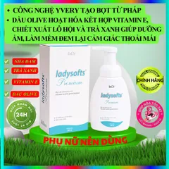 Dung Dịch Vệ Sinh Phụ Nữ Dạng Bọt Cao Cấp Ladysofts Premium Cho Mọi Loại Da Chai 250ml
