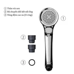 Vòi sen tắm mạ có nút dừng kết hợp công nghệ trộn khí Takagi JSB025BM