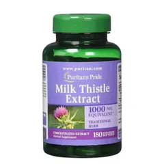 Viên Uống Bổ Gan Puritan's Pride Milk Thistle Extract 1000 mg - 180 viên - Hỗ Trợ Giải Độc Gan - Sản Phẩm Từ Mỹ