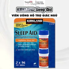 Viên uống hỗ trợ giấc ngủ Kirkland Sleep Aid 25mg - 192 viên giúp ngủ ngon, giảm mất ngủ, không gây lệ thuộc