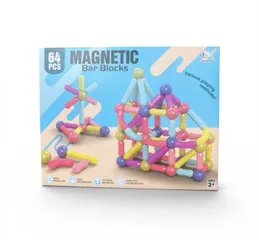 Bộ đồ chơi xếp hình nam châm 64 chi tiết Magnetic Stick