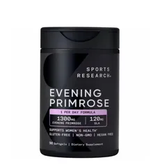 Tinh Dầu Hoa Anh Thảo Sports Research Evening Primrose Oil 90 Viên - Hỗ Trợ Cân Bằng Nội Tiết Tố - Giảm Hội Chứng Tiền Kinh Nguyệt (PMS) & Chăm Sóc Các Vấn Đề Về Da - S/P Chuẩn Mỹ